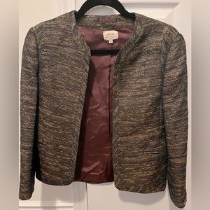 Wilfred blazer shimmery gold and burgundy tones size 6
